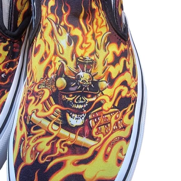 Vans Samurai Rising Slip-on Skater Shoe with Flames. Size 9.5. - Picture 11 of 15